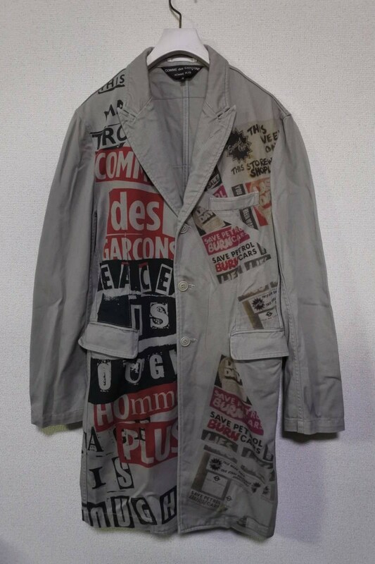 AD2008 COMME des GARCONS HOMME PLUS Jamie Reid ショップコート size M Time For Magic 08AW ジェイミーリード