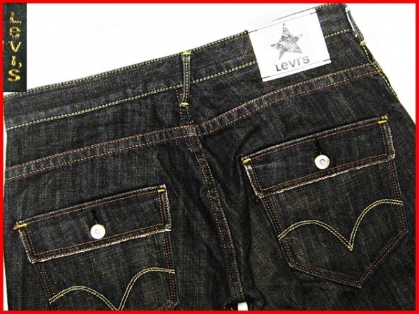 即決★Levi's★メンズW31≒81cm/ローライズ/スリムストレート/リーバイスブラック/限定/廃番/デニム/ブラック/スター/アメカジ/ジーンズ