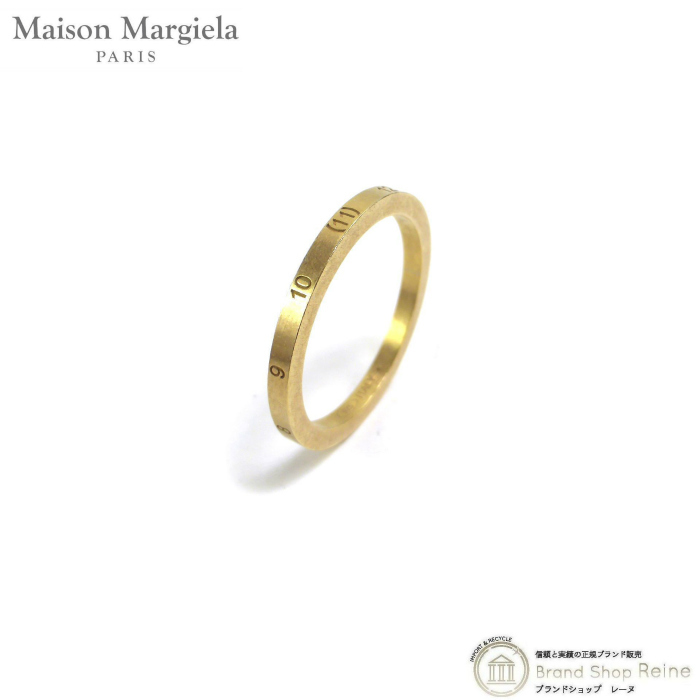 メゾン マルジェラ （Maison Margiela） ナンバー リング ロゴ スリム Ag925 シルバー 指輪 SI8UQ0002 #07 S 19.5号 ゴールド（新品）