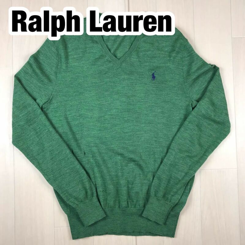 Ralph Lauren ラルフローレン セーター S グリーン　刺繍ポニー