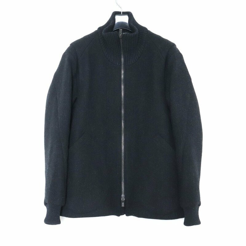 定価85800円 DEVOA 21AW High neck jacket wool super100's double weave ハイネックブルゾン ウール CHARCOAL Size 2 JKK-OPH CH デヴォア