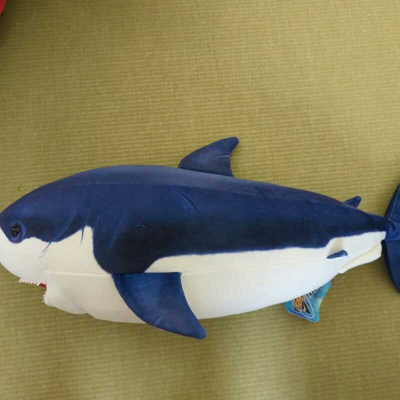 釣りスピリッツ★魚釣り体験メダルゲーム　ホオジロザメ　ぬいぐるみ