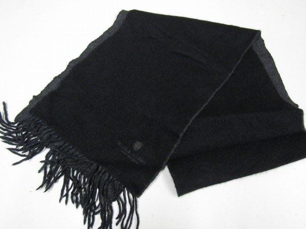V1554：BLACK LABEL CRESTBRIDGE ブラックレーベルクレストブリッジ マフラー/黒/ウールマフラー ストール スカーフ:5