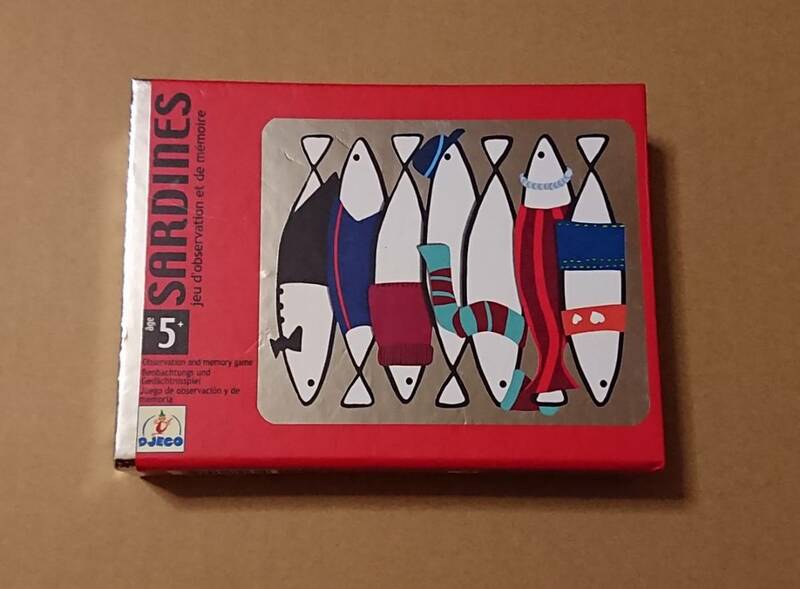 DJECO SARDINES ジェコ サーディンズ 内部未使用 海外製 フランス カードゲーム 記憶 知育ゲーム