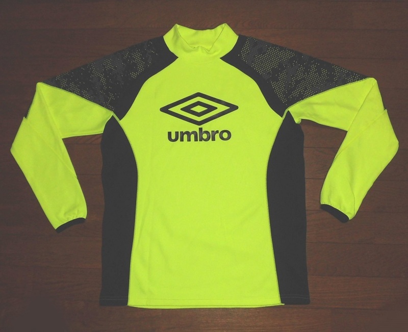 UMBRO アンブロ SHELL-FIT フリーストップ 長袖トレーニングシャツ ストレッチ 保温 撥水 正規品 定8140円 L-YEL M USED 美品/フットサル