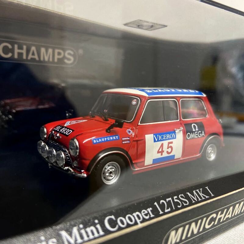 MINICHAMPS 1/43 MORRIS MINI COOPER 1275S MKⅠ Rally 1000 Lakes 1966年 #45 Makinen モーリス ミニクーパー マキネン 湖ラリー ミニカー