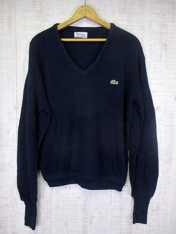 70's　ヴィンテージ　IZOD LACOSTE　ラコステ　セーター　糸巻タグ　S　USA製