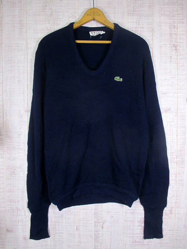 70's　ヴィンテージ　IZOD LACOSTE　ラコステ　セーター　糸巻タグ　L　USA製 #N4