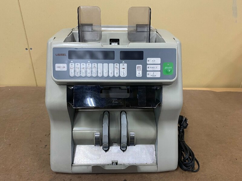◇[中古]LAUREL ローレル 紙幣計算機 F-2500 簡易動作確認済 計数機 バンクマシン マネーカウンター 現状品