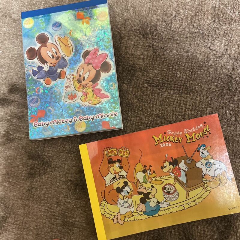 ★ディズニーストア Disney Store ミッキーミニー メモ帳セット ③