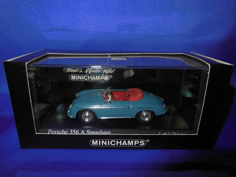 1/43　ポルシェ　Porsche　356A　スピードスター　SPEEDSTER　1956年　BLUE　MINICHAMPS