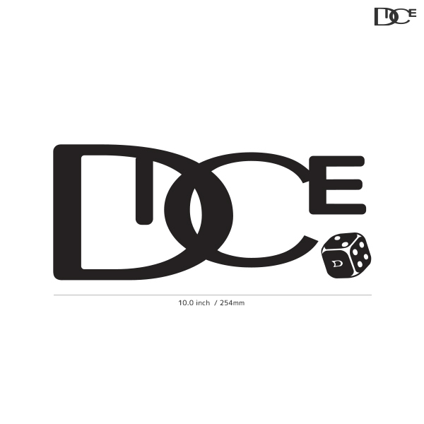 【DICE】ダイス★01★ダイカットステッカー★切抜きステッカー★JPN★10.0インチ★25.4cm