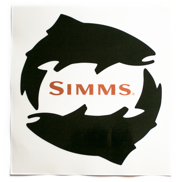 SIMMS シムス サークル フィッシュ ステッカー Lサイズ