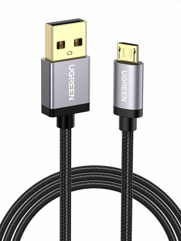 UGREEN Micro USBケーブル 在宅勤務 急速充電 AA1095 USB Android 高速データ転送 ナイロン編組み Micro USB Xperia PS4カメラ等対応 1m