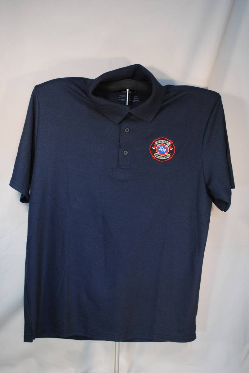 新品　　半袖ポロシャツ　消防　NASA　WEST　Fire Department　ポリエステル65%　綿35%　L