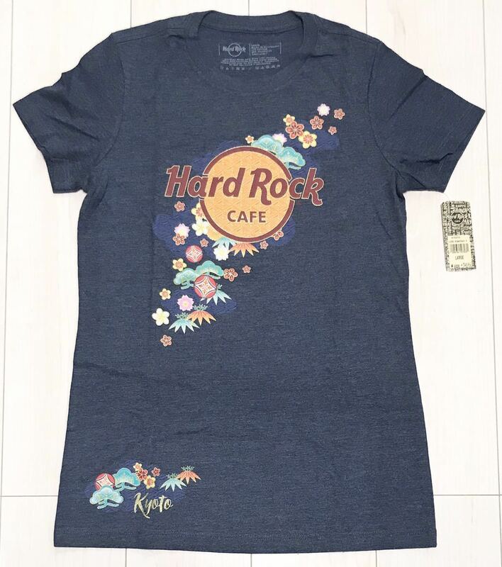 HARD ROCK CAFE 京都 限定 半袖 T シャツ【 L 】未使用 新品 和柄 着物 ハードロックカフェ Kimono T-shirts ※紙バッグのオマケ有