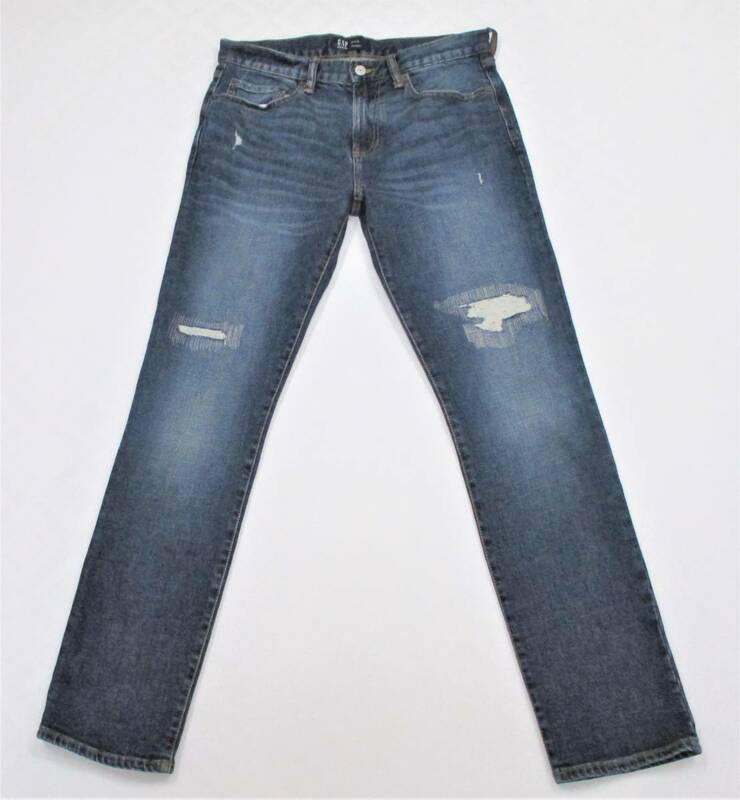 （中古）GAP　DENIM　スキニーフィット　ダメージ加工　W31