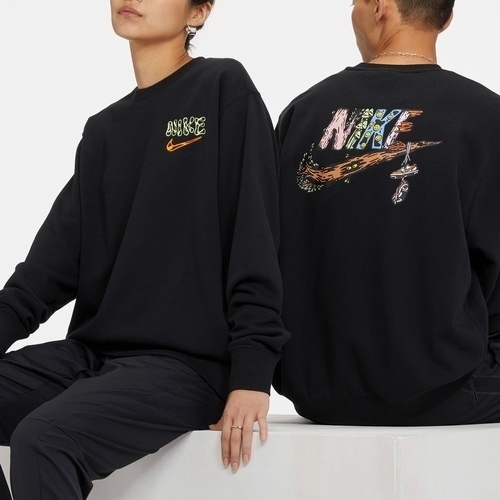 最後 2XL NIKE NSW BB APLA フリース クルー 検 裏起毛 ビッグロゴ スウッシュ スウェット トレーナー アウトドア ACG 黒/ブラック XXL