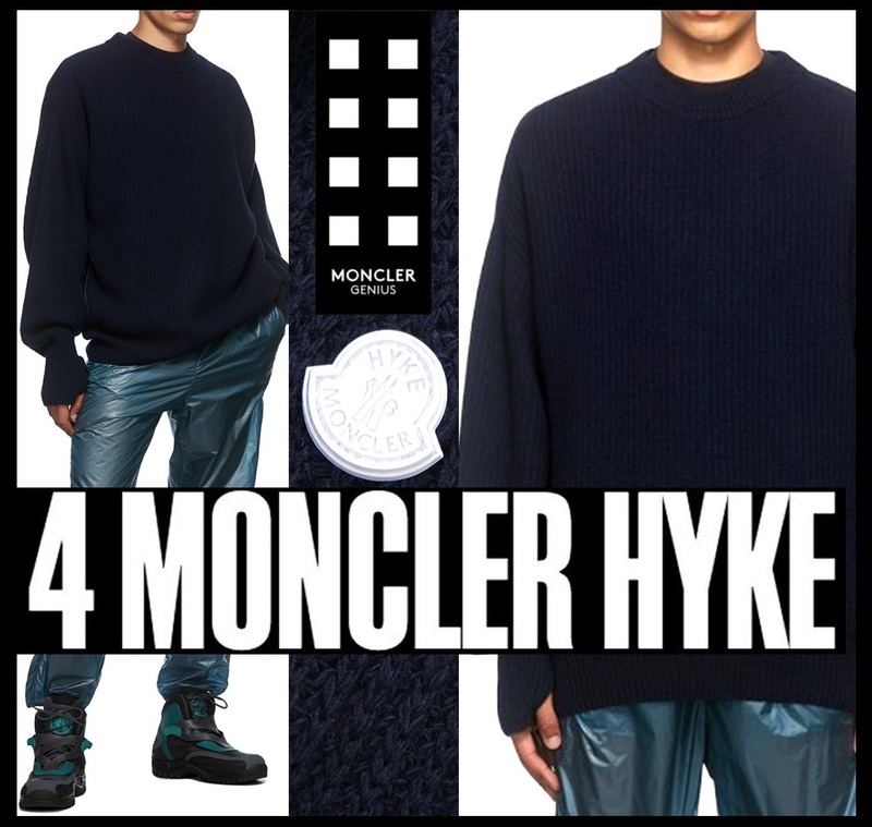 新品【 MONCLER 4 HYKE 】モンクレール ジーニアス ハイク 21-22AW/オーバーサイズ/プルオーバーカシミアニットM/48-50-52相当/G