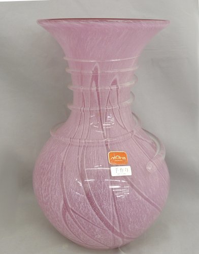IWATSU GLASS Flower Vase 28cm 岩津硝子 MADE IN JAPAN Handmade　手作り　ガラス　未使用　アートガラス　インテリア　花瓶　花入れ　