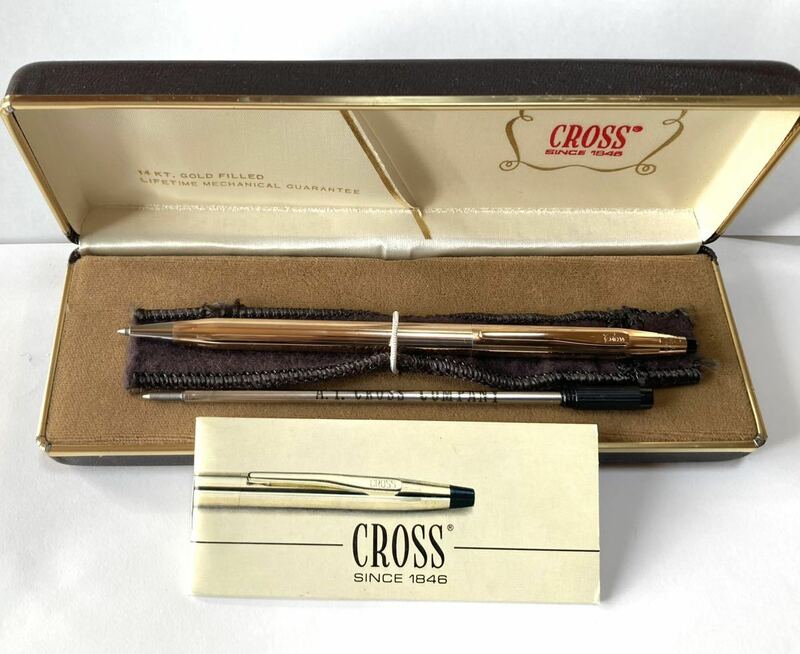 【超美品】 CROSS 旧ロゴ クロス クラシックセンチュリー 14金張り ボールペン ヴィンテージ リフィル交換済み