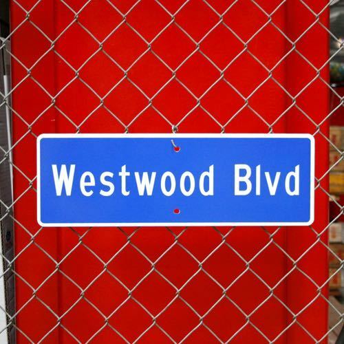 道路標識 ロサンゼルス ウエストウッド 看板 ディスプレイ アメリカ サイン