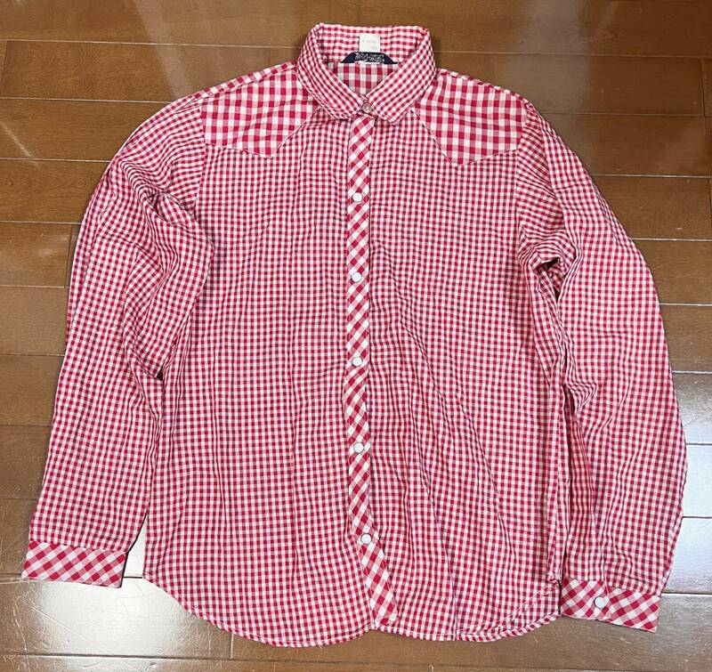 ヴィンテージ WW&CO. ギンガムチェック ウエスタンシャツ 赤 size14 レディース / 50's 60's 70's チェック シャツ USA 古着