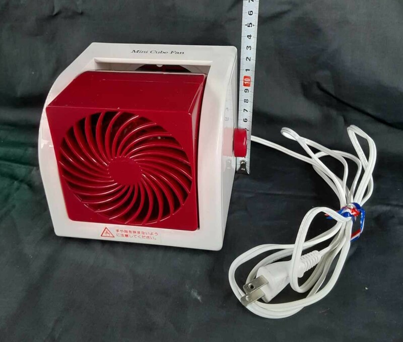 Mini Cube Fan 温度ヒューズ付 YMC-12K WR 小型　扇風機 ユアサプライムス ミニ キューブ ファン 赤 レッド