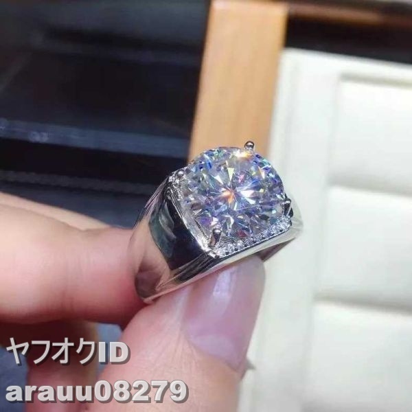 最安★大粒　5ct　モアサナイト　リング　指輪　【サイズ調節可能】