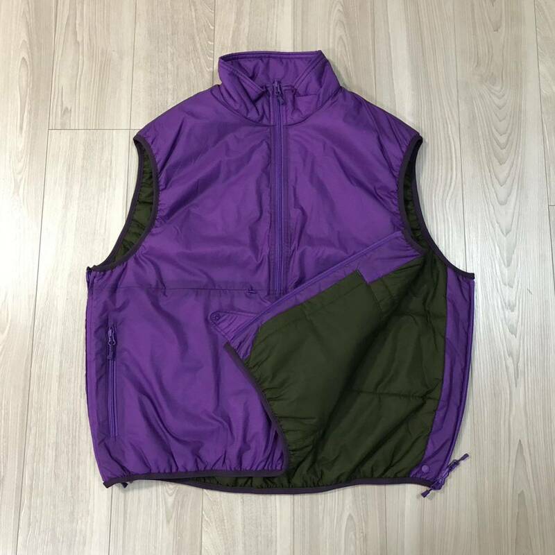 新品DAIWA PIER39 TECH REVERSIBLE PULLOVER PUFF VEST ダイワ テック リバーシブル プルオーバー パフ ベスト ハーフジップ ジャケット