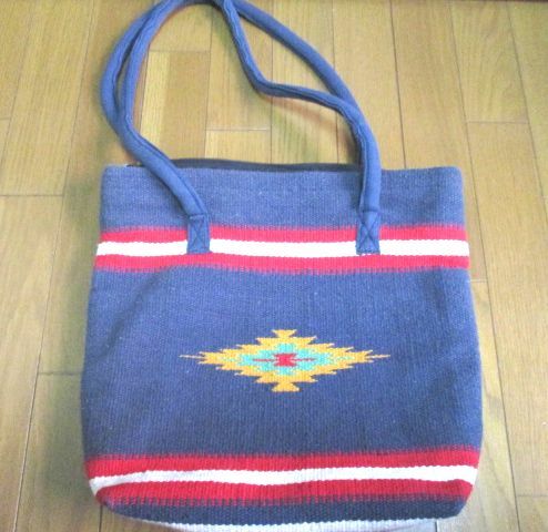 ネイティブ　トートバッグ　オルテガ　チマヨ柄　ラグ　バケツ　メキシカン　bag