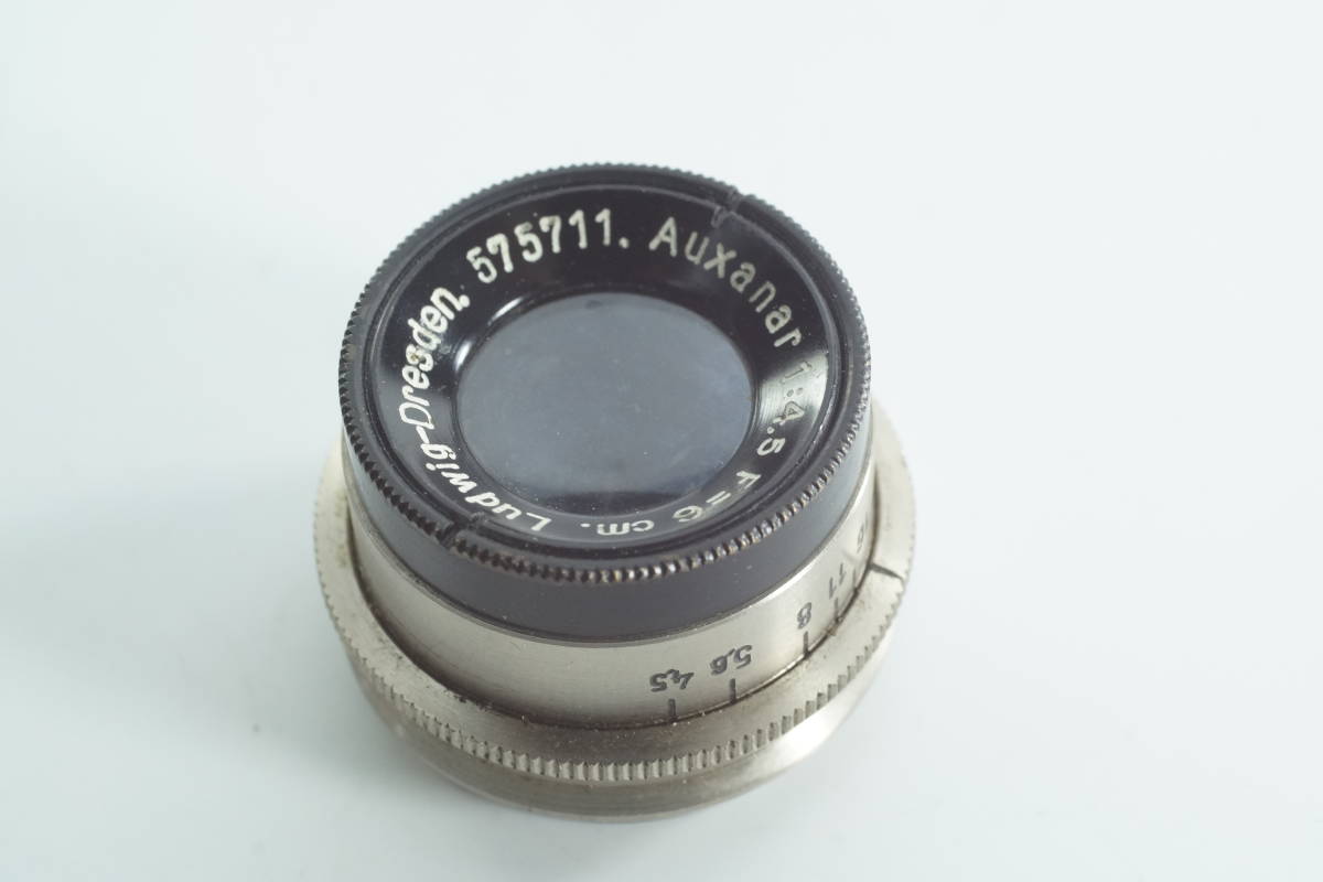 小-03【希少 レンズうすくもり有撮影影響無】 Ludwig-Dresden Auxanar 4.5 F=6cm