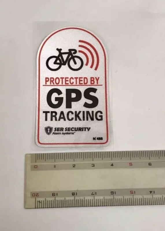 GPS追従ステッカー　セキュリティ　反射タイプ　自転車　ロードバイク
