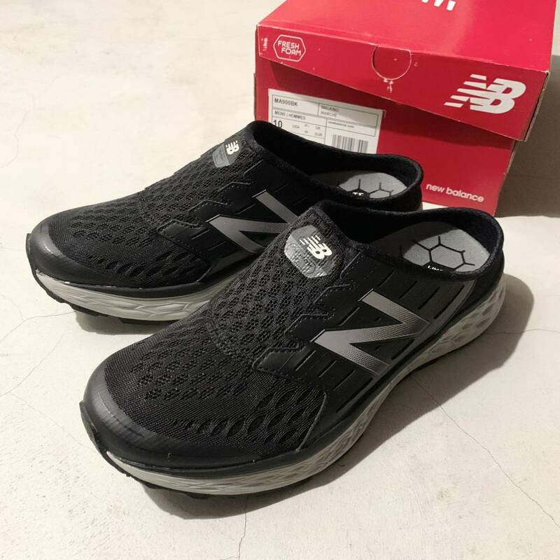 日本未発売 未使用 US規格 newbalance ニューバランス MA900BK ブラック 黒 スリッポン サンダル 10D 28cm / ヴィンテージ 991 992 993