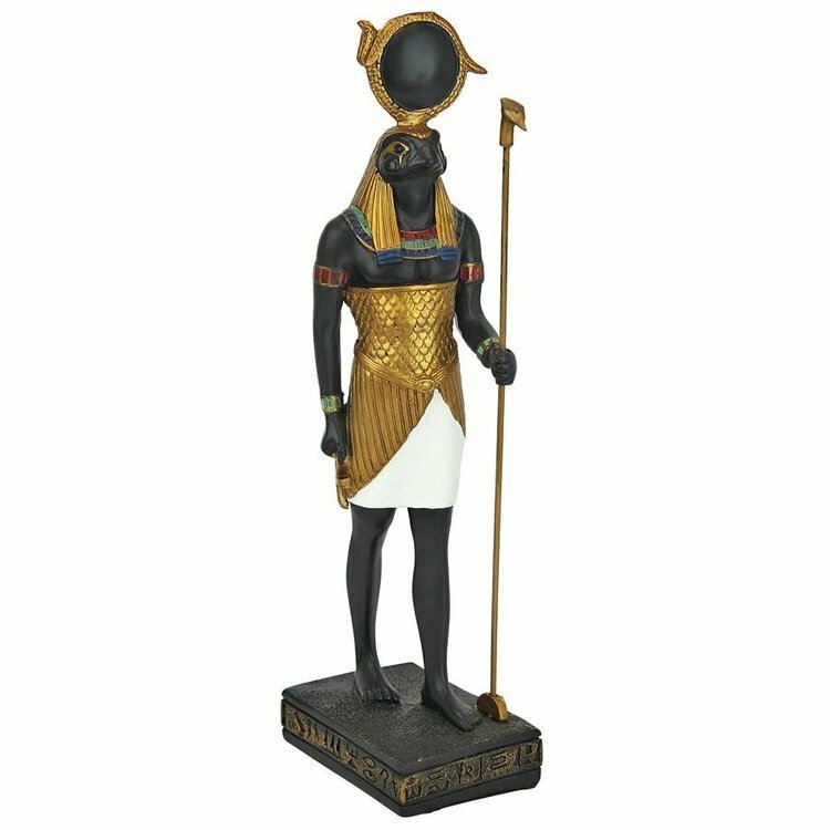 エジプトの天空神 ホルス像 ハヤブサの頭エジプト神話神像インテリア置物装飾品ホームデコ雑貨小物古代文明オブジェ飾り彫刻フィギュア