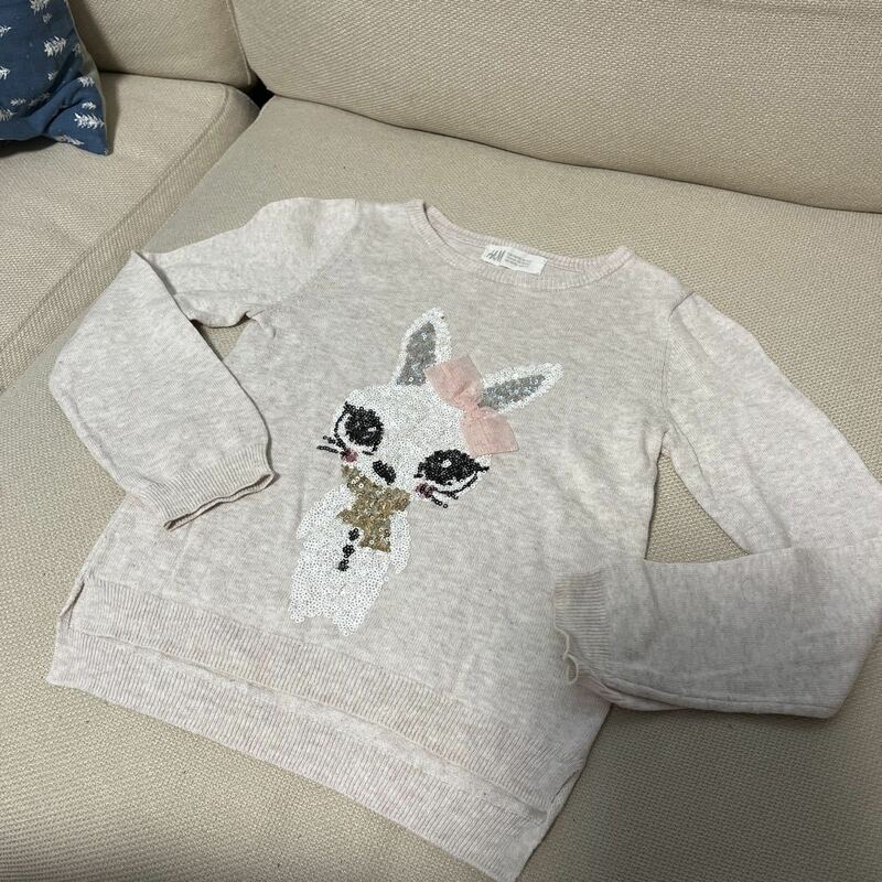 ◆美品◆ H&M 薄手 ニット サイズ120 キッズ セーター 子供