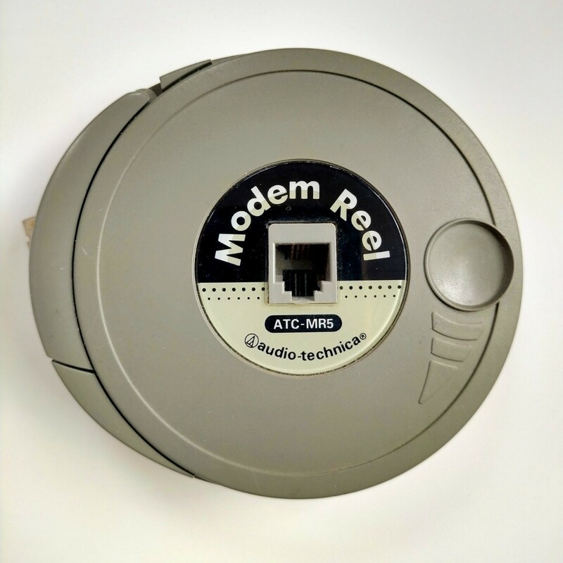 audio-technica　Modem Reel　オーディオテクニカモデム・リール式ケーブルATC-MR5 日本製/ネットワーク、線、通信、持ち運び、ポータブル