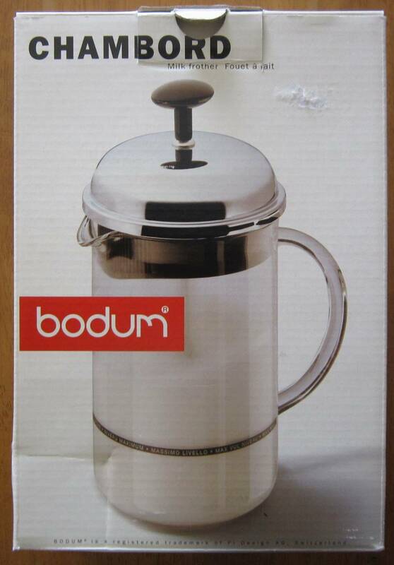 【未使用品！】BODUM ボダム CHAMBORD シャンボール ミルクフローサー ステンレスリッド 250ml NO:1966