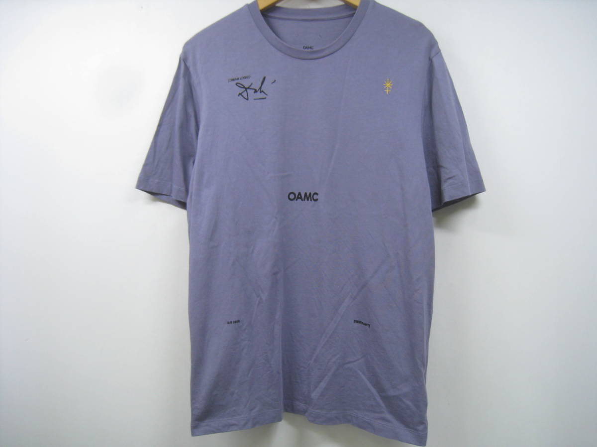 OAMC オーエーエムシー Tシャツ 半袖 トップス ロゴ 紫 パープル サイズS