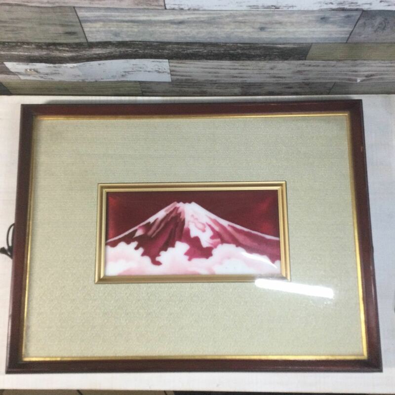 七宝焼 富士山 赤富士