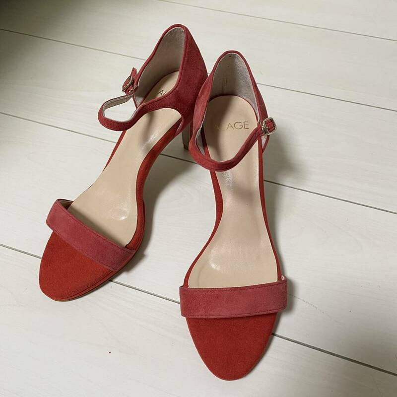 新品未使用　ALAGE ストラップピンヒールサンダル　日本製　23 1/2 天然皮革　 女性用 婦人靴