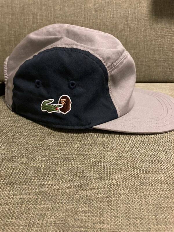 ape ラコステ コラボ cap 帽子 エイプ ベイプ LACOSTE レア ベイシング ハット