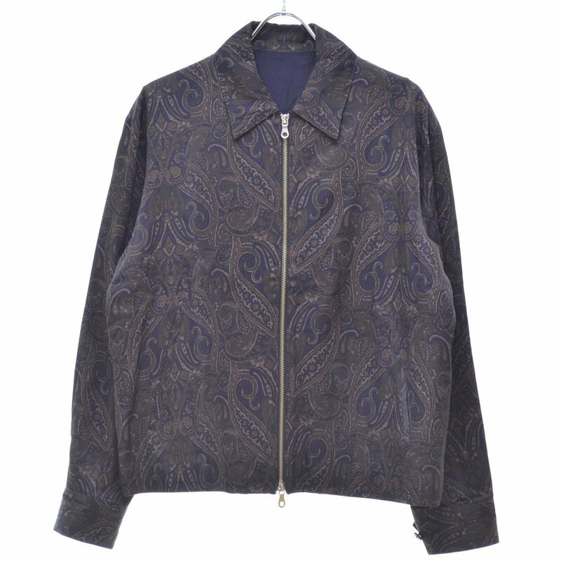 【1】URU / ウル 19SUJ06 RAYON ZIP UP BLOUSON レーヨンジップアップ ペイズリー ブルゾン ジャケット