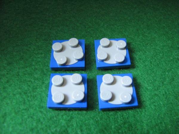 ☆レゴ-LEGO★ターンテーブル[青]2x2★４個★新品★回転★丸★回転テーブル★テクニックパーツ
