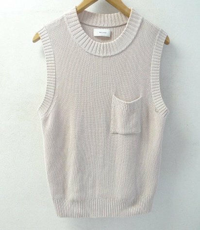 ◆WELLDER ウェルダー 20ss Oversize Pullover Knit Vest　オーバーサイズ　ニットベスト F　美　定価２８６００円　auralee 姉妹ブランド