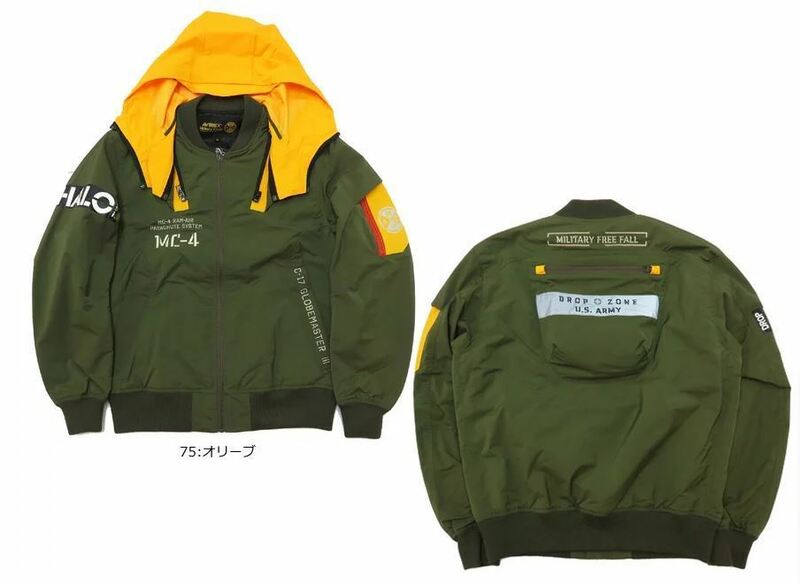 新品送料無料　AVIREX　AMC REMODEL BOMBER JACKET　2XLサイズ　アヴィレックス　ボンバージャケット　フライト