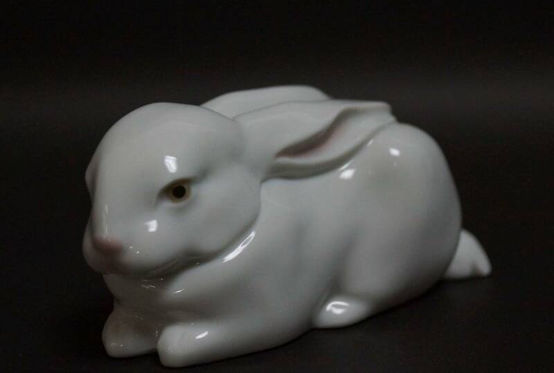 【閑】The Rabbit LLADRO リヤドロ 可愛らしいウサギ 兎 オブジェ磁器 Lladro（リヤドロ）おしゃれ スペイン★美品★5D0302