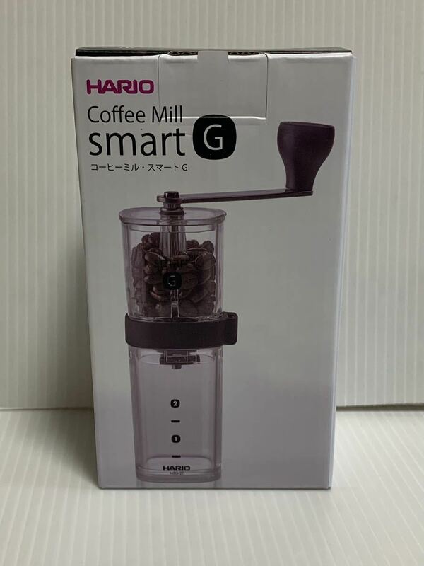 ☆未使用 HARIO ハリオ MSG-2-TB コーヒーミル・スマートG 透明ブラック コーヒーミル 