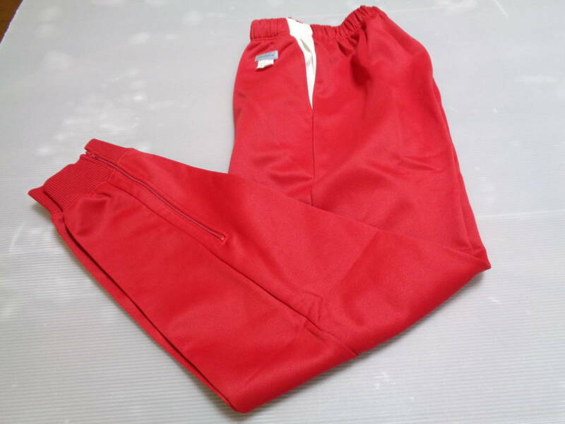 W84 　赤×白　　ユニチカ　ジャージ　パンツ　下　体操着　体操服　レトロ　未使用