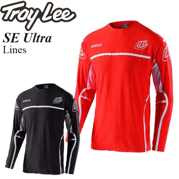 【在庫調整期間限定特価】 Troy Lee オフロードジャージ SE Ultra Lines ブラックホワイト/XL